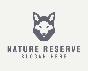 Wolf Hound Face logo design