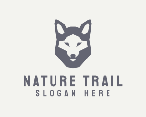 Wolf Hound Face logo design