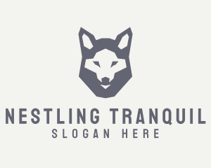 Wolf Hound Face logo design