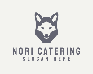 Wolf Hound Face logo design