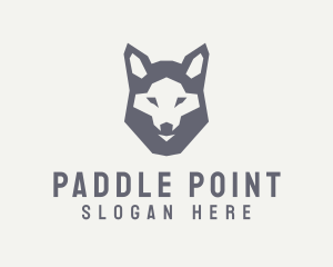 Wolf Hound Face logo design