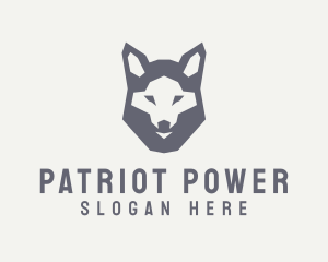 Wolf Hound Face logo design