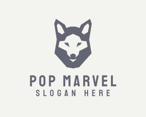 Wolf Hound Face logo design