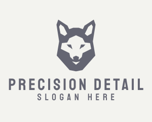 Wolf Hound Face logo design