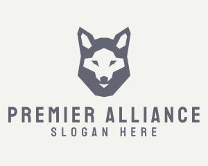 Wolf Hound Face logo design