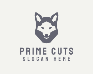 Wolf Hound Face logo design