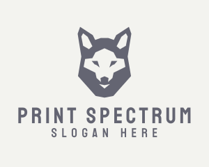 Wolf Hound Face logo design