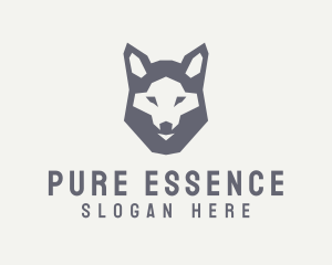 Wolf Hound Face logo design