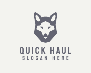 Wolf Hound Face logo design