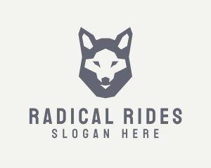 Wolf Hound Face logo design