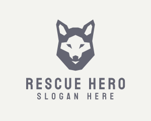 Wolf Hound Face logo design