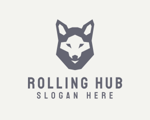 Wolf Hound Face logo design