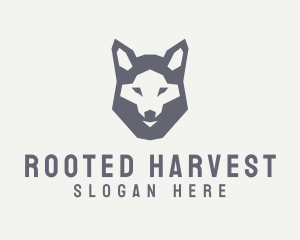 Wolf Hound Face logo design