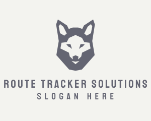 Wolf Hound Face logo design