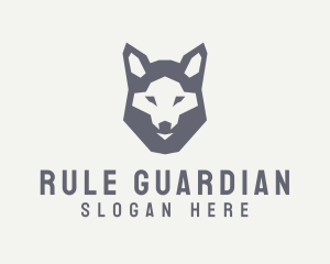 Wolf Hound Face logo design