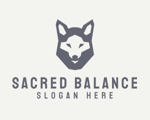 Wolf Hound Face logo design