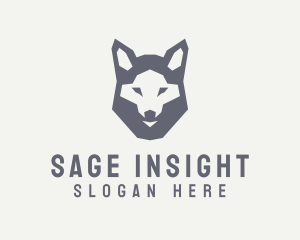 Wolf Hound Face logo design