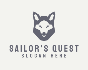 Wolf Hound Face logo design