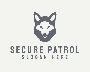 Wolf Hound Face logo design