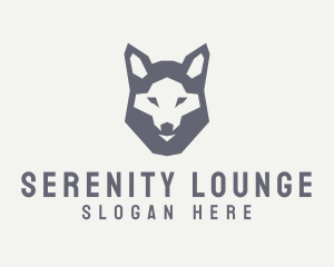 Wolf Hound Face logo design