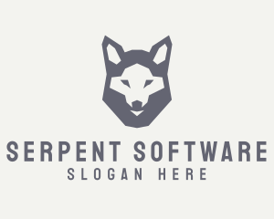 Wolf Hound Face logo design