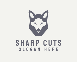 Wolf Hound Face logo design