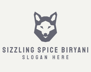 Wolf Hound Face logo design