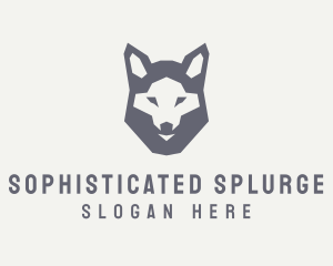 Wolf Hound Face logo design