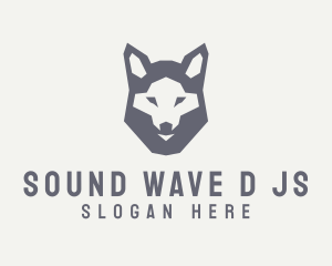 Wolf Hound Face logo design