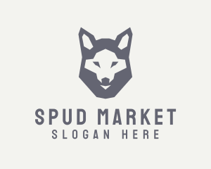 Wolf Hound Face logo design