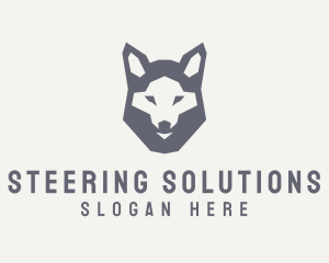 Wolf Hound Face logo design