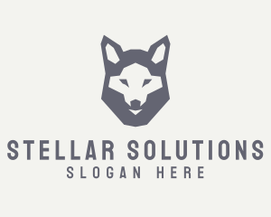 Wolf Hound Face logo design