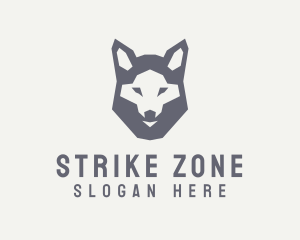 Wolf Hound Face logo design