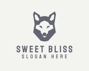 Wolf Hound Face logo design