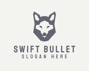 Wolf Hound Face logo design