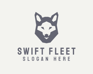 Wolf Hound Face logo design