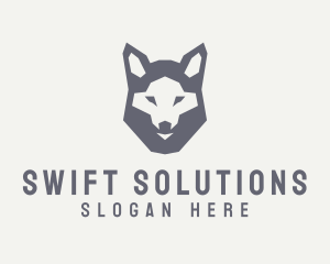 Wolf Hound Face logo design