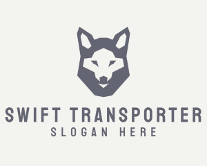 Wolf Hound Face logo design