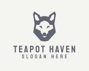 Wolf Hound Face logo design