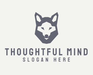 Wolf Hound Face logo design