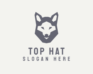 Wolf Hound Face logo design