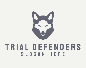 Wolf Hound Face logo design