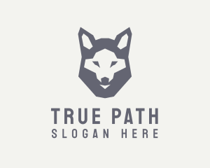 Wolf Hound Face logo design