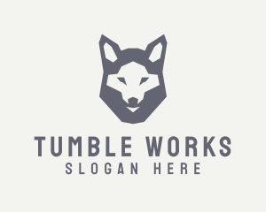 Wolf Hound Face logo design