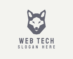 Wolf Hound Face logo design