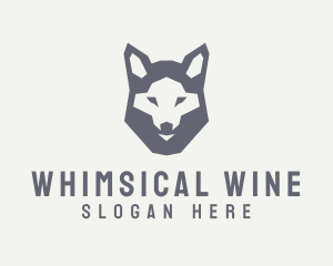 Wolf Hound Face logo design