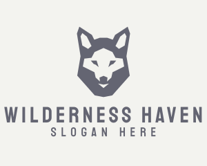 Wolf Hound Face logo design