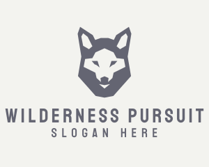 Wolf Hound Face logo design