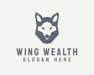 Wolf Hound Face logo design