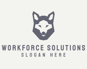 Wolf Hound Face logo design